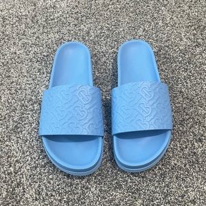 Burberry TB Monogram Blue Slides Men’s Sandal